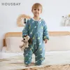 Tassen baby slaapzak dinosaurus slaapzak 2.5 tog winter warme kinderen spelen pakken in kamer slaapkleding slaapzak voor kinderen 14 jaar