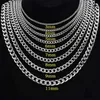 Strands 10 pieces of titanium steel Cuban chain necklace HipHop stainless steel NK thick necklace for mens fashionable jewelry accessories 240424