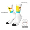 Men's Socks Yellow Rubber Duck & Splash Harajuku Quality Stockings All Season Long Accessories For Man's Woman Birthday Present