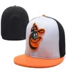 Ready Stock le plus récent Artivery Fashion Orioles Caps de baseball Hiphop Gorras Bones Sport pour hommes Femmes Flat Fitted Hats5662082