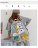 Backpack Style Korean Backpacks For Women Sweet Kawaii Large Capacity Students Bag Preppy Fashion Nylon Waterproof Travel Bags