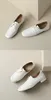 Casual Shoes Genuine Leather Women's Fashion Spring Summer Single Round Toe Square Heel Cross Tied Concise Offer 41