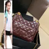 Torby dla dzieci worka damska vintage croissant torebki hobo wosk olejowy skóra torebka torebka złota metalowy sprzęt Matelasse łańcuch crossbody designer klasyczny diament Latti