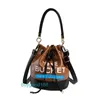 Luxury designer MioZj bucket bag trendy and versatile color blocking simple casual one shoulder crossbody womens handbag