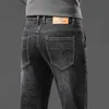 Herren Jeans 2024 Neue Herren Frühling gerade Jeans Tasche Weiche Elastizität Freizeitmarke Herren Kleidung Denim Troussersl2404