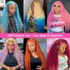 Luvin 613 Honingblonde kleur 13x6 Lace frontale pruik water krullende HD transparante Braziliaanse Remy 13x4 Deep Wave Front Human Hair 240419