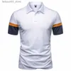 Herren-T-Shirts Herren Polo-Shirt-Farben kurzärmelige Herren Business Casual Summer Top Daily Street Tennis Q240426