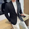 Ternos masculinos Summer Blazer Jackets coreanos de roupas de luxo de luxo para homens para homens de alta qualidade respiram um botão de fit casual casual