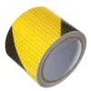 ANPWOO 2"X10' 3 Meters Black Yellow Reflective Safety Warning Conspicuity Tape Film Sticker For Cars Raincoat New Arrival