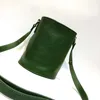 Totes textura da moda feminina feminina de couro genuíno vintage mini bolsas de telefonia saco de balde saco de ombro crossbodybag office diariamente