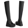 Bottes Boots Black Care Talons Long High Boot 2024 Winter Shoes Woman Platform sur le genou pour femmes Rain étanche