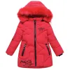 Care Baby Girl Ubrania 312 lat Zimowa wyściełana kurtka ciepła kurtka moda Dzieci z kapturem kurtka dziewczyny faux fur