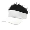 Grappige unisex golf honkbal pet met haar sportkappen zon vizier leuk toupee hoeden mannen vrouwen feestharen 240415