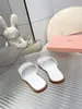 Famous Women's Beach Sandals Slippers GILDA GLASS Flats Slidres Room Slids Italy Perfect White Black Brown Leather Weaving Designer Summer Indoor Slipper Box EU 35-43