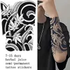 Tatuagem Transferir suco de frutas ervas Tattoo adesivo Armtemporary Tattoo Arm Tatoo Tattoo Water Sticker ombro Mulheres negras/homens Novo baú trans k6v4 240426