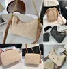 Kadın Straw Bags Naylon Omuz Çantaları Hobos Çanta Zinciri Çantalar Tasarımcı Crossbody Baguettes Lady Küçük Kılıf