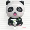 Party Decoration 5st Panda Balloon Cartoon Animal Green Leaf Forest Theme Globos Barn födelsedag barn leksaker bolls16 st