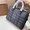 10A Fashion Trendy Unisex Laptop Bags Bags Lattice Business Bag Briefcase Luxury Designer Business Quality Handbag 230715 Shoulder Stri Ufqh