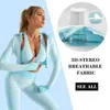 SQUES SQEK Femme survêtement 2/3 SEMNOP SEAL SANGOPS YOGA YOGA Sportswear Gym Gym Fitness Fitness Long Mancoved Crop Top Sportswear 240424