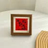 Brädor 1pc/Lot Wood Photo Frame 4Inch Square Picture Frames Wall Hanging Holder Chinoiserie Decoration Custom Home Bedroom vardagsrum