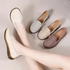 Zapatos informales Mujeres coreanas Genuina Botthip Soft Bottom Flat Moccasins Moccasins zapato sin deslizamiento Vulcanizar sapatos femininos