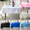 Bordduk Rektangulär matbordstyg Polyester soffbordstyg fast färg Holiday Hotel Bankett bordsdekoration 240426
