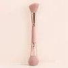 Makeup Brushes Dual Purpose Brush 1PC Minimaliste Portable Multifunktionellt kosmetiskt verktyg för nybörjare (rosa)