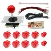 Jogadores um jogador Retro Arcade Game Raspberry Pi Copiar Sanwa Joystick Diy Kit USB placa zero codificador de atraso para PC 30mm 24mm botão de pressão