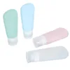 Storage Bottles 4PCS Travel Sub Bottle Lotion Shampoo Dispenser Hairbrush Sucker Silicone Plastic Toiletry Refillable 90ml