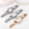 Montre-bracelets ALLIAGES FEMMES FEMMES IMPHERPORTHÉE FACES FEMMES Classic Small Delated Drilate analogue de bracelet pour les cadeaux Casual Work Casual