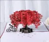 Greeting Cards 3D Anniversary CardPop Up Card Red Maple Handmade Gifts Couple Thinking Of You Wedding Party Love Valentines Day D6517962