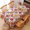 Table Cloth 2024 Vintage Bar Cafe Restaurant Art Studio Southeast Asian Ethnic Table Cloth Fabric Tea 240426