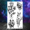 Tatuagem Transferência de cobra realista Tatuagens temporárias para mulheres meninas adultas Flores de rosa PEONY Butterfly Tattoo braço de pescoço Hands Tatoos Decalque 240427