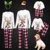 Dopasowanie rodzinne stroje zimowe bawełniane świąteczne piżamę rok matka córka odzież Zestaw Mom Daddy Baby Dziewczyna Look 220826889612