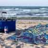 Mikrofibry ręczniki plażowe Piasek Bezpłatne szybkie suche przenośne ręczniki basenowe z torbą ręczniki plażowe dla dorosłych Dziewczęta Kobiety 31x63 cala 240415