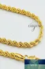 New Fashion Jewelry 4mm Mens Womens 18K Collier rempli d'or jaune corde Ed Chain Gold Jewelry DJN86 Expert en usine D3187887