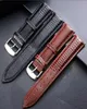 Titta på band Fashion Lizard Texture Leather Watchband Pin Buckle Strap For Women and Man 12 14 16 18 20 20 22 24 MM 5 Colors6041773
