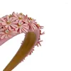 Supplies de fête Bandeau de fleur de tissu élégant pour femmes large bande de cheveux coréen hairhoop dropship