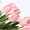 7pcs prawdziwy dotyk tulipan sztuczny kwiat jedwabny bukiet dom domowy dekoracja ślubna Tulipan