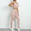 Women's Tracksuits Cloud Hide Sexy Leopard Yoga Set Womens Sportswear Tight Fit 240424