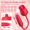 Toys Clit Clitoral Stimulation Adulte Silicone Sex Toy Thrusting Stretch G Spot Dildo Licking Sucking Rose Vibrator pour les femmes Femme