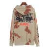 Hoodies Sweatshirts Autumn Plush Tie Dye tryckt med extra fett Löst par Hip-Hop-skärmdump Hoodie Trend Sportwear