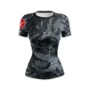 Damen T -Shirts Cody Lundin BJJ Frauen Kurzarm Rashguard - Kompressionshemd -Hautausschlag Guard für Fitnessstudio Sport Jiu Jitsu