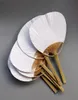 Paipai Bambu Blanc Pure Bamboo Party Decoration Handle Calligraphie Calligraphie Groupe de peinture Fan Fan Summer5358682