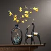 Vazen Chinese stijl Home Decor Gedroogde bloemenvaas ornamenten hars voor woonkamerdecoratie