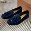 Casual Shoes 2024 Luchfive Kid Suede Tassels Flats Loafers Women Slip On Round Toe Ladies Brand Party Dress
