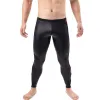 Hosen sexy Männer nasse Look Latex Hosen Dessous Faux Leder Seite Schnürung schwule Hosen enge Gothichose Clubwear Jogger Streetwear Männer Männer