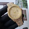 Relógios masculinos de luxo Diamond Fashion Casual Designer Watch Men Diamond Watch Watch 42mm Quartz Wristwatches Rose Gold Famous Brand Watches