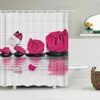 Rideaux de douche fleur colorée rose tulipe rideau de douche rideaux de douche rideaux de salle de bain imperméables rideaux de bain à fleurs imprimées