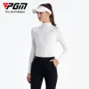 Camisas PGM Women Golf Tamisas de manga larga Soca debajo de otoño Invierno Cuello alto y cómodo Top de mujer Blanca Pink Black